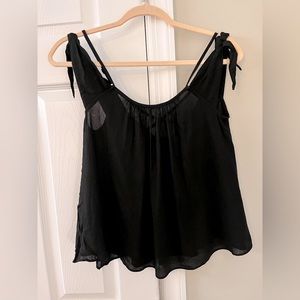 Black On-or-Off-the-Shoulder Top